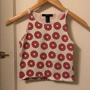 Doughnut crop tank top